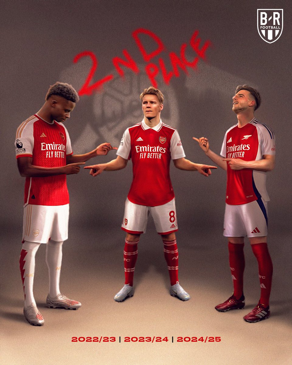 For the third straight season, Arsenal finish second in the Premier League 👉👈