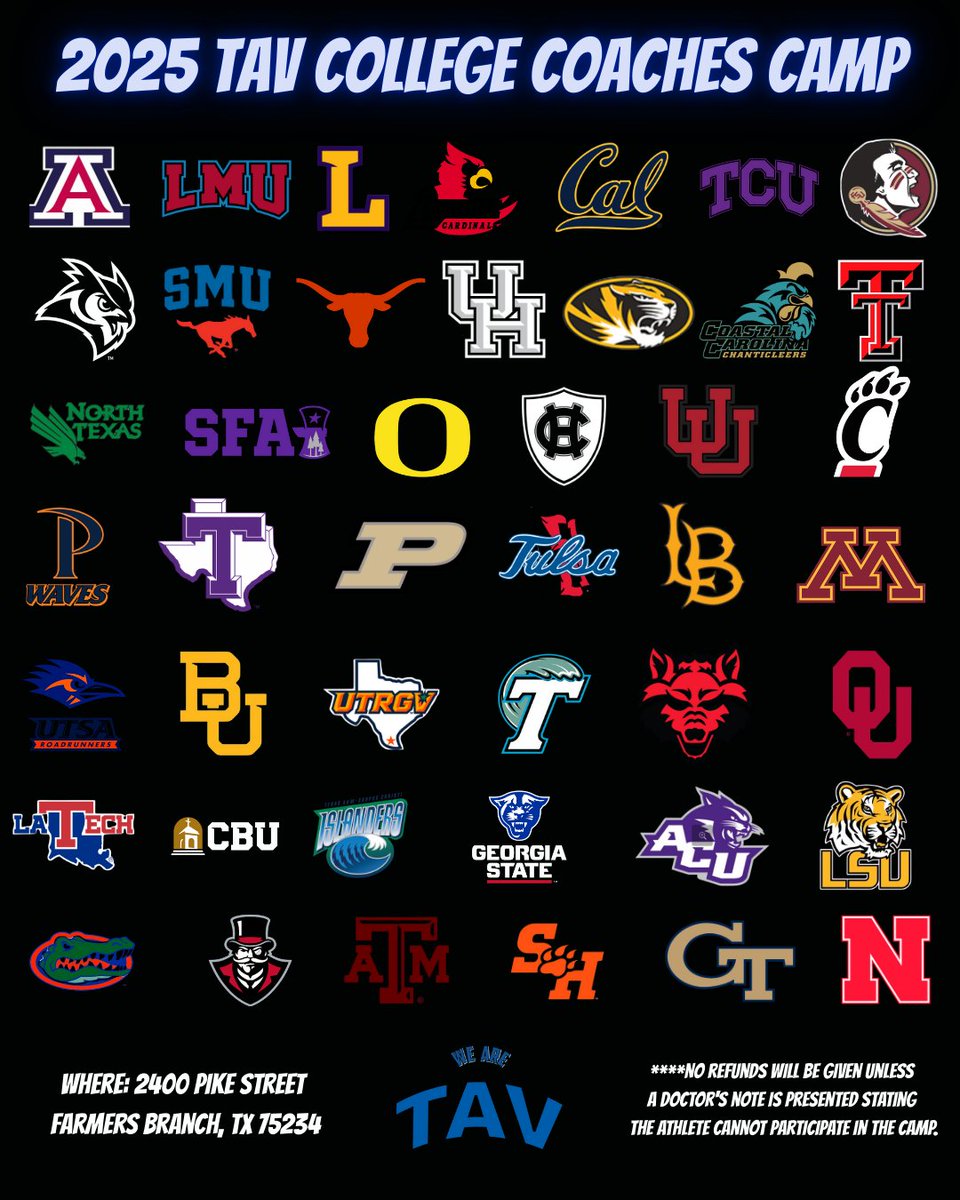 Have you registered yet? 44 Colleges will be there! #TAVCCC #GoTAV 

Register Here: apm.activecommunities.com/starsmultispor…