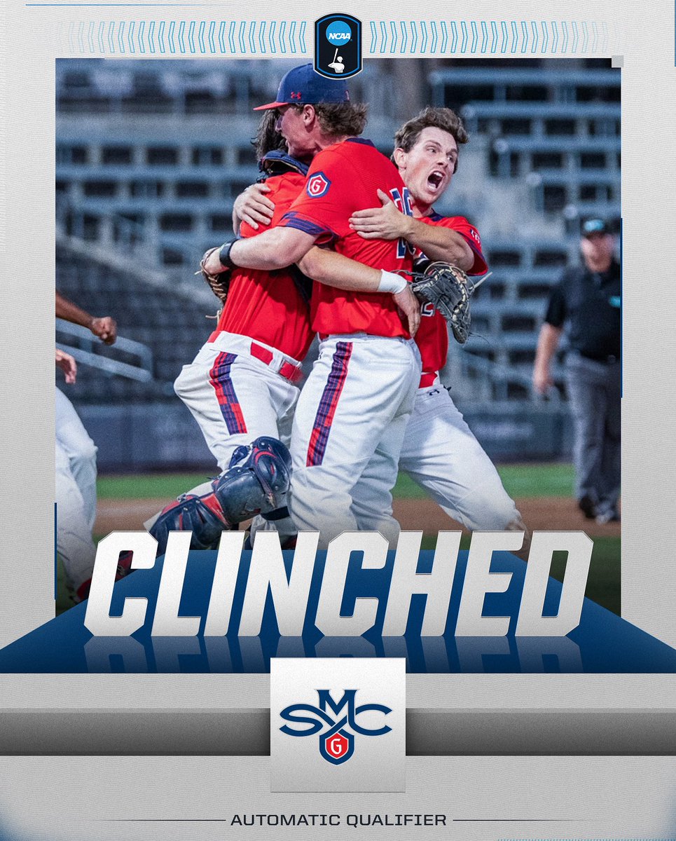 🔴 CLINCHED 🔴

<a href="/SMC_Baseball/">Saint Mary's Baseball</a> defeated San Diego 9-8 win the <a href="/WCCsports/">West Coast Conference</a> and secure the AQ for the #RoadToOmaha. 

 #NCAABaseball