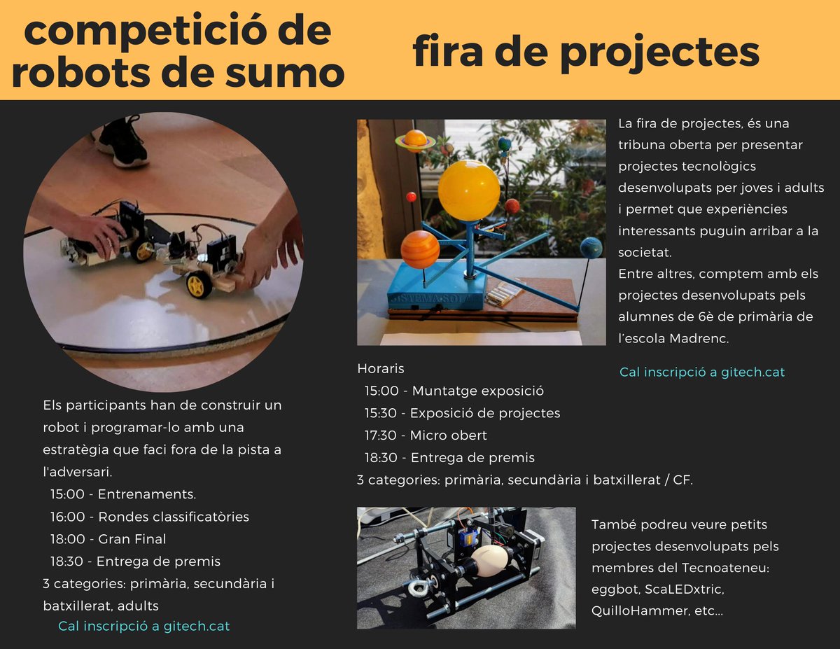 Tecnoateneu's tweet photo. Ja tenim la Gitech aquí !! Us esperem dissabte vinent a Can Gruart (Vilablareix). https://t.co/oONnyslxgP