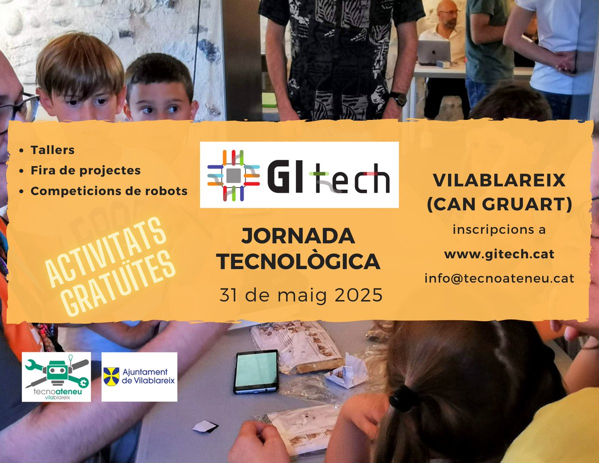 Tecnoateneu's tweet photo. Ja tenim la Gitech aquí !! Us esperem dissabte vinent a Can Gruart (Vilablareix). https://t.co/oONnyslxgP