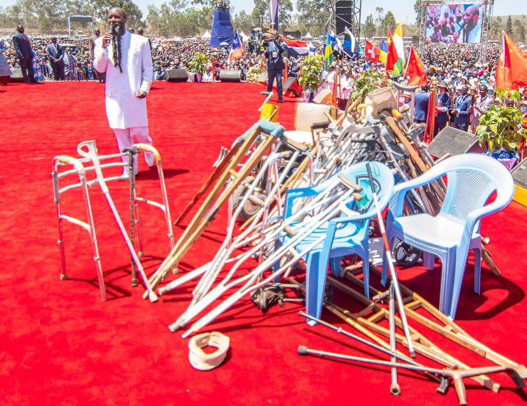 The Bible Has Just Been Fulfilled At #GlobalHealingPrayer By The MIGHTIEST PROPHETS OF THE LORD,  As Written In;

Matthew 15:30 
Great crowds came to him, bringing the lame, the blind, the crippled, the mute and many others, and laid them at his feet; and he healed them.