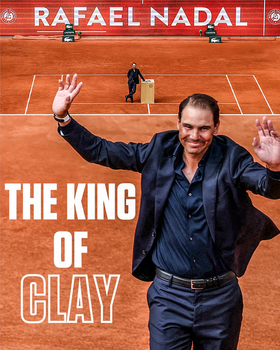 14-time French Open champion Rafael Nadal was honored Sunday at Court Philippe-Chatrier, celebrating his historic legacy at Roland-Garros.