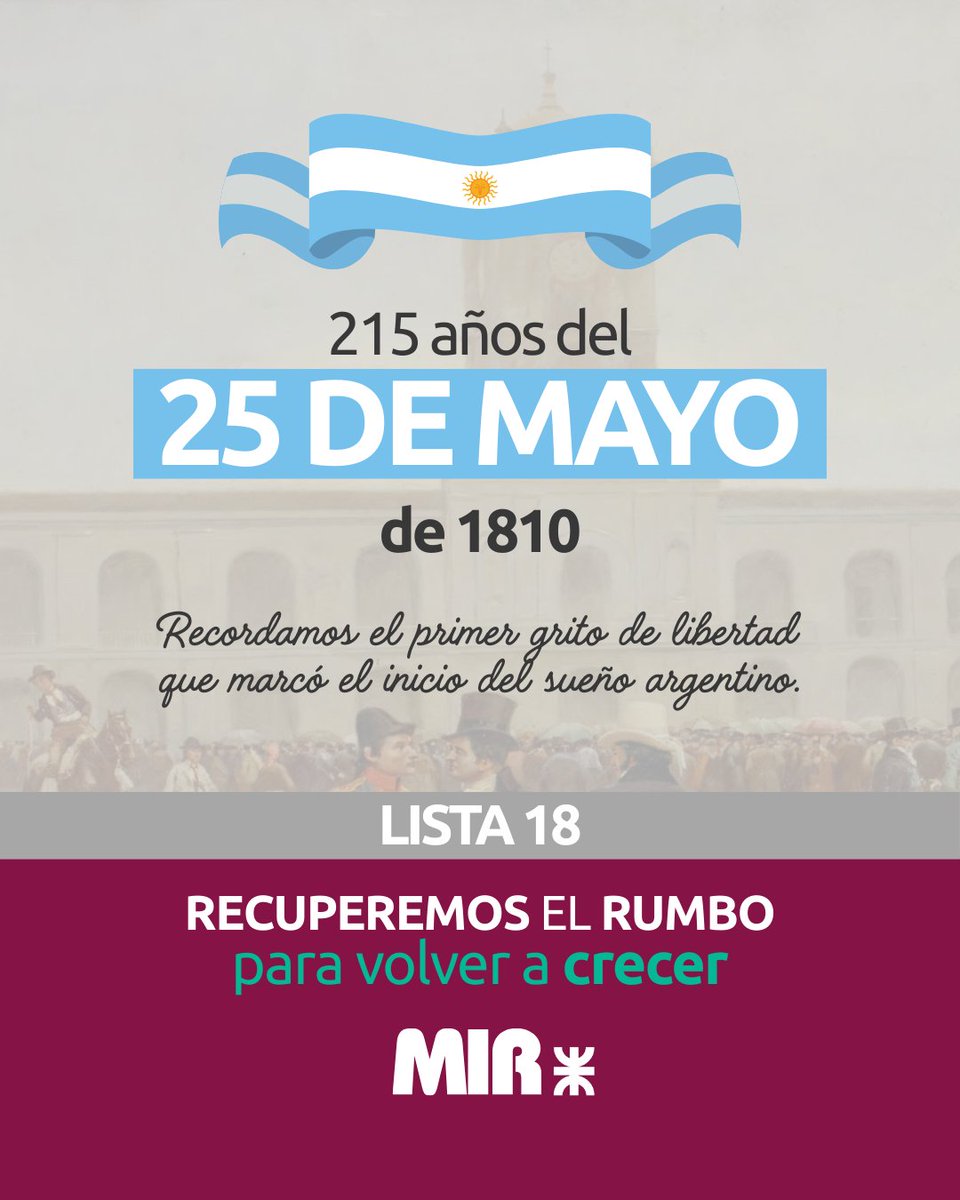 🇦🇷 El 25 de Mayo nos recuerda que los grandes cambios empiezan con pequeñas decisiones colectivas.
Creer en el futuro también es parte de la historia.