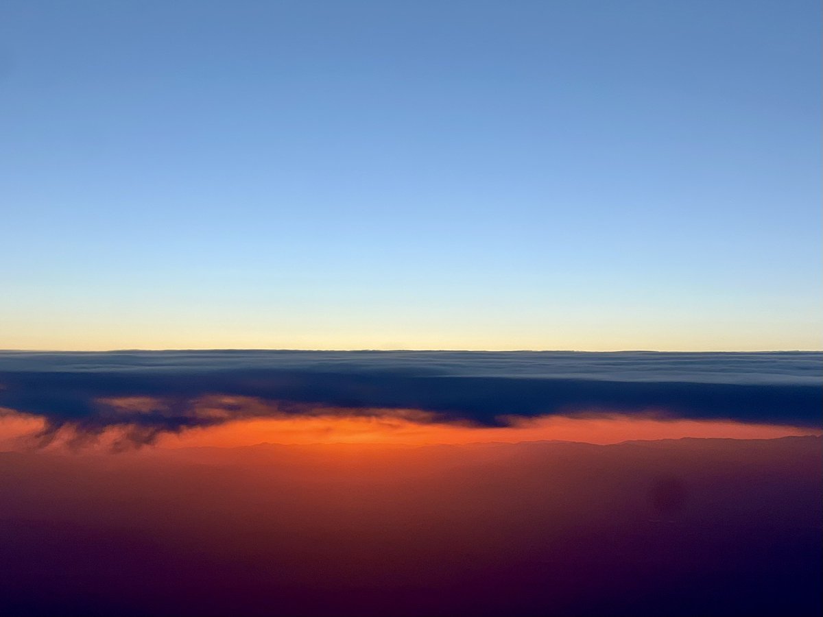 Above the clouds.
