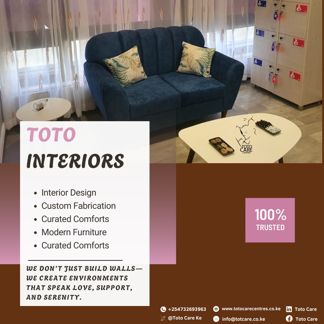 TOTOCAREKENYA's tweet image. Toto Interiors – Where Design Meets Purpose
A space isn’t just built—it’s felt. This design blends elegance, comfort, and function to create environments that care, calm, and connect.

#InteriorDesign #IntentionalSpaces #TotoInteriors #DesignWithHeart #HumanCenteredDesign