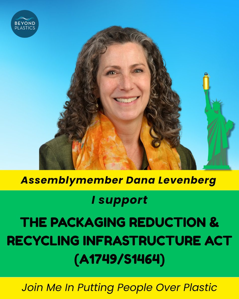 We're grateful to <a href="/AMDanaLevenberg/">AMDanaLevenberg.bsky.social</a> for putting people over plastic in New York by co-sponsoring A1749, the Packaging Reduction &amp; Recycling Infrastructure Act to reduce single-use packaging by 30%.

<a href="/CarlHeastieNY/">NYAssemblySpeakerHeastie</a>, please bring this bill to the floor for a vote.