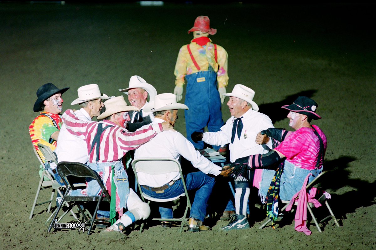 badcorodeo's tweet image. A throwback to when the committee at Parker County Sherrifs Posse Rodeo in Weatherford, TX wanted to play cowboy poker.  (Luckily) no committee members were harmed, but bullfighter Mark Callihan took a hard shot to the back.  #ExpectTheUnexpected