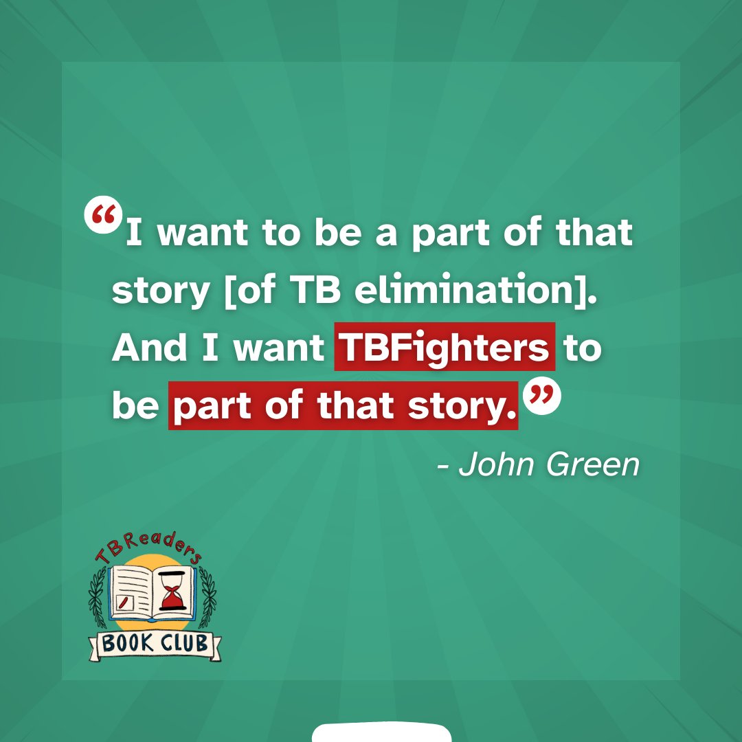 "I want to be a part of that story [of TB elimination], and I want #TBFighters to be part of that story" - <a href="/JohnGreen/">🐢🐢🐢John Green🐢🐢🐢</a> during our #EITB Q&amp;A. Thanks, John, for bringing us into this story with you!
youtube.com/live/GnbXE3a0N…