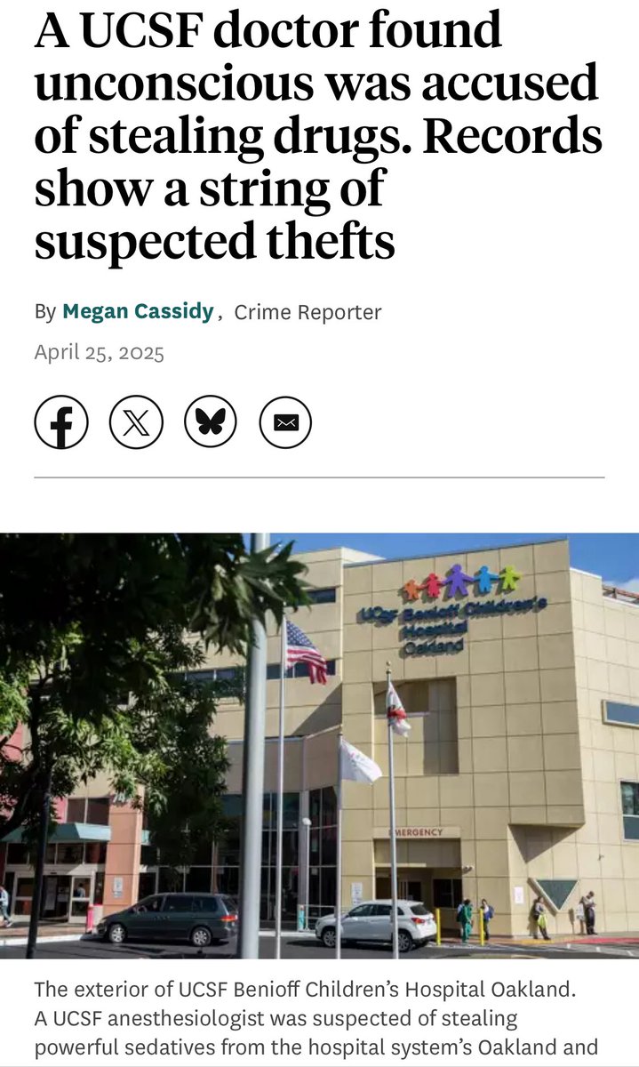 Here’s some of the behavior shown by these supposed heroes that some folks want more of our money going to—despite ~20% of the 4.9 trillion spent on healthcare annually going to doctors. Some of them are doing drugs on the job, while working with kids.  sfchronicle.com/crime/article/…