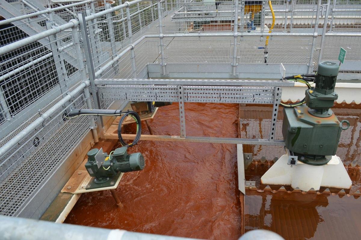 Water from a Cornish Tin that is being reopened gets treated now, but 40 years ago I can remember playing in a stream of this on a beach, staining my trainers ORANGE!
This water contains metals &amp; arsenic!