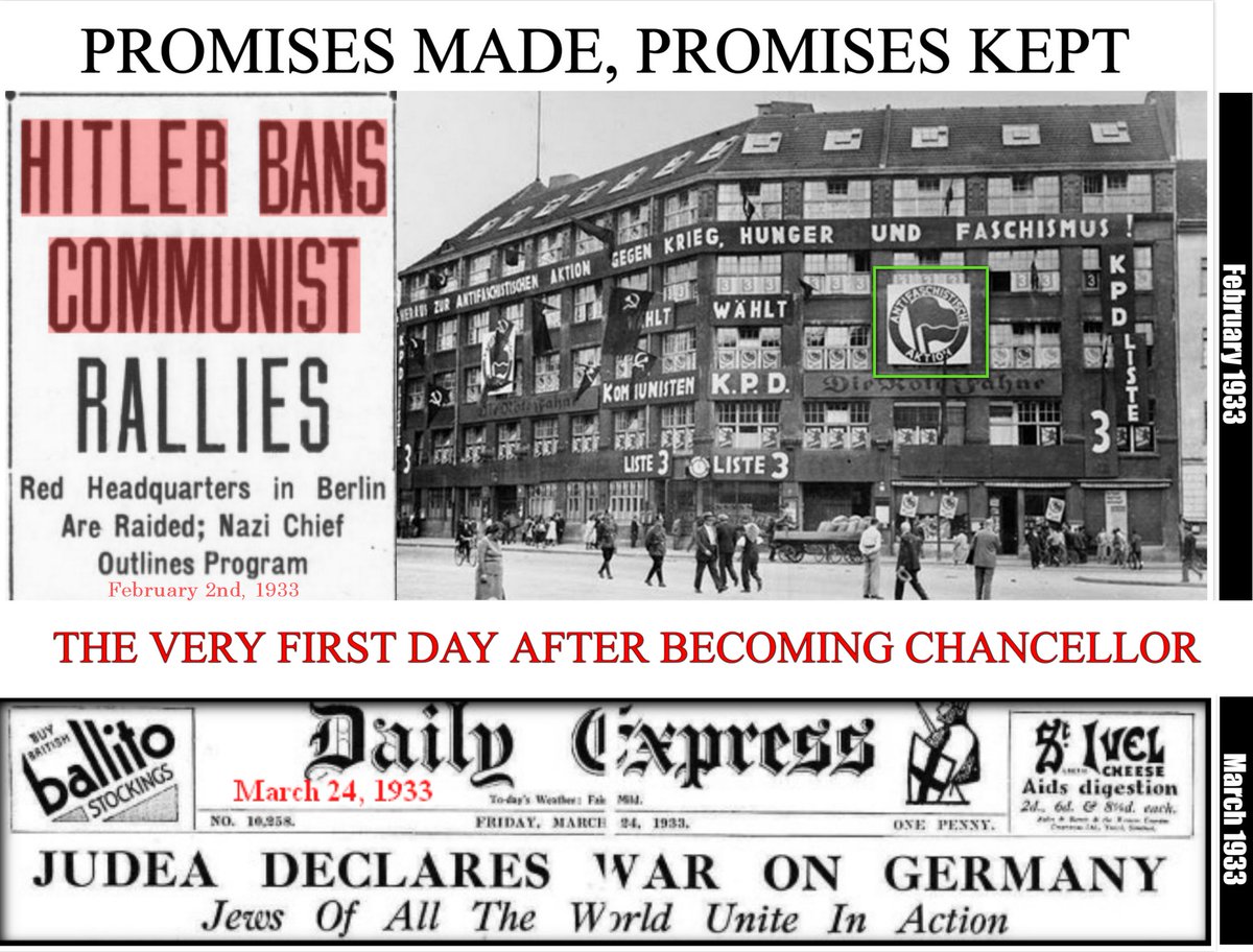 Truth2Power (@truthbiglypower) on Twitter photo <a href="/LetsGoBrando45/">Brandon Taylor Moore</a> And this was 1 month after Hitler was named Chancellor and had done NOTHING yet except for ONE thing. He banned the "Communists".
Who were the "Communists?? There you go. <a href="/LetsGoBrando45/">Brandon Taylor Moore</a> And this was 1 month after Hitler was named Chancellor and had done NOTHING yet except for ONE thing. He banned the "Communists".
Who were the "Communists?? There you go.
