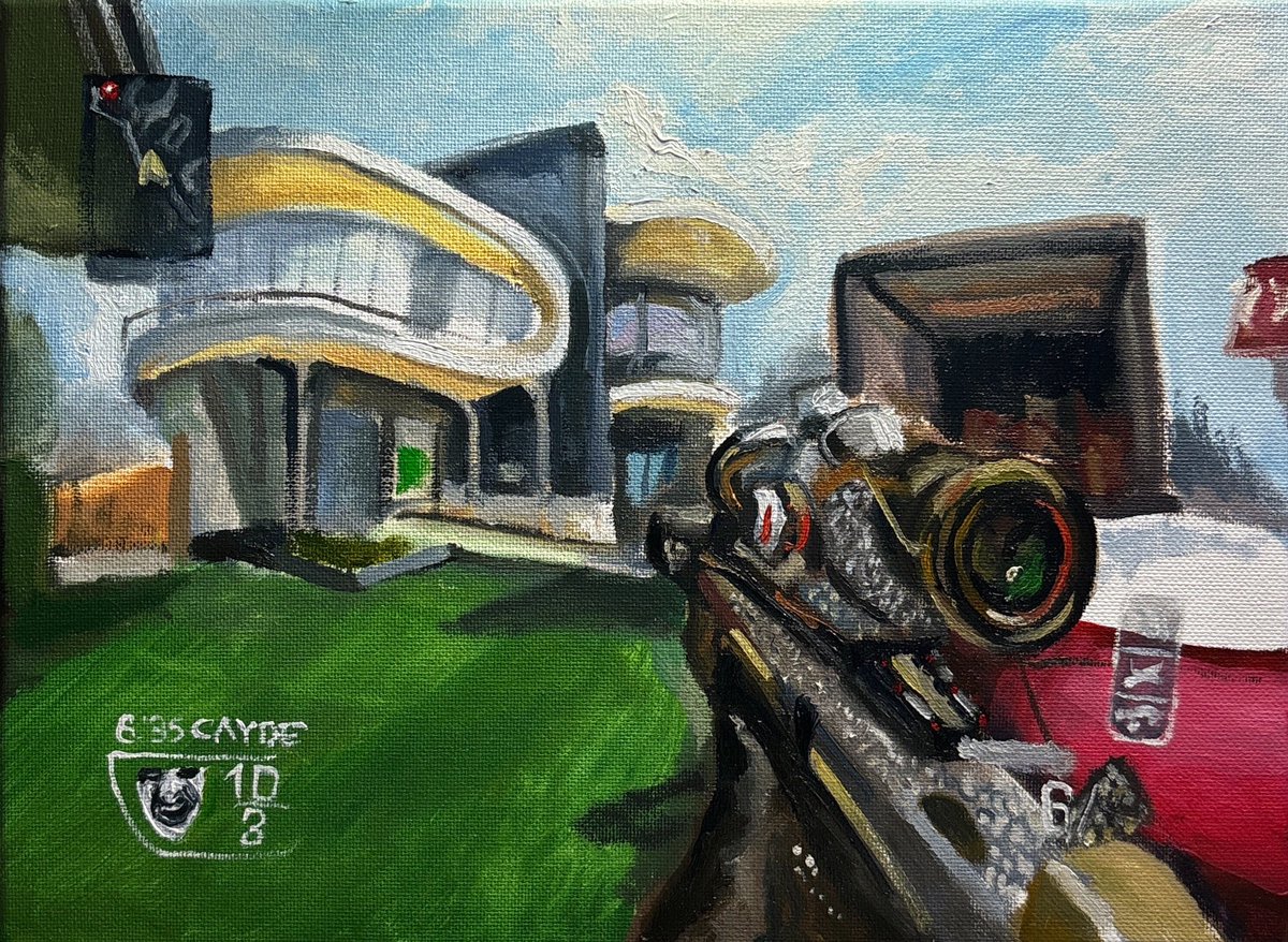 caydeplanet's tweet image. I made an oil painting of Bo2 Nuketown