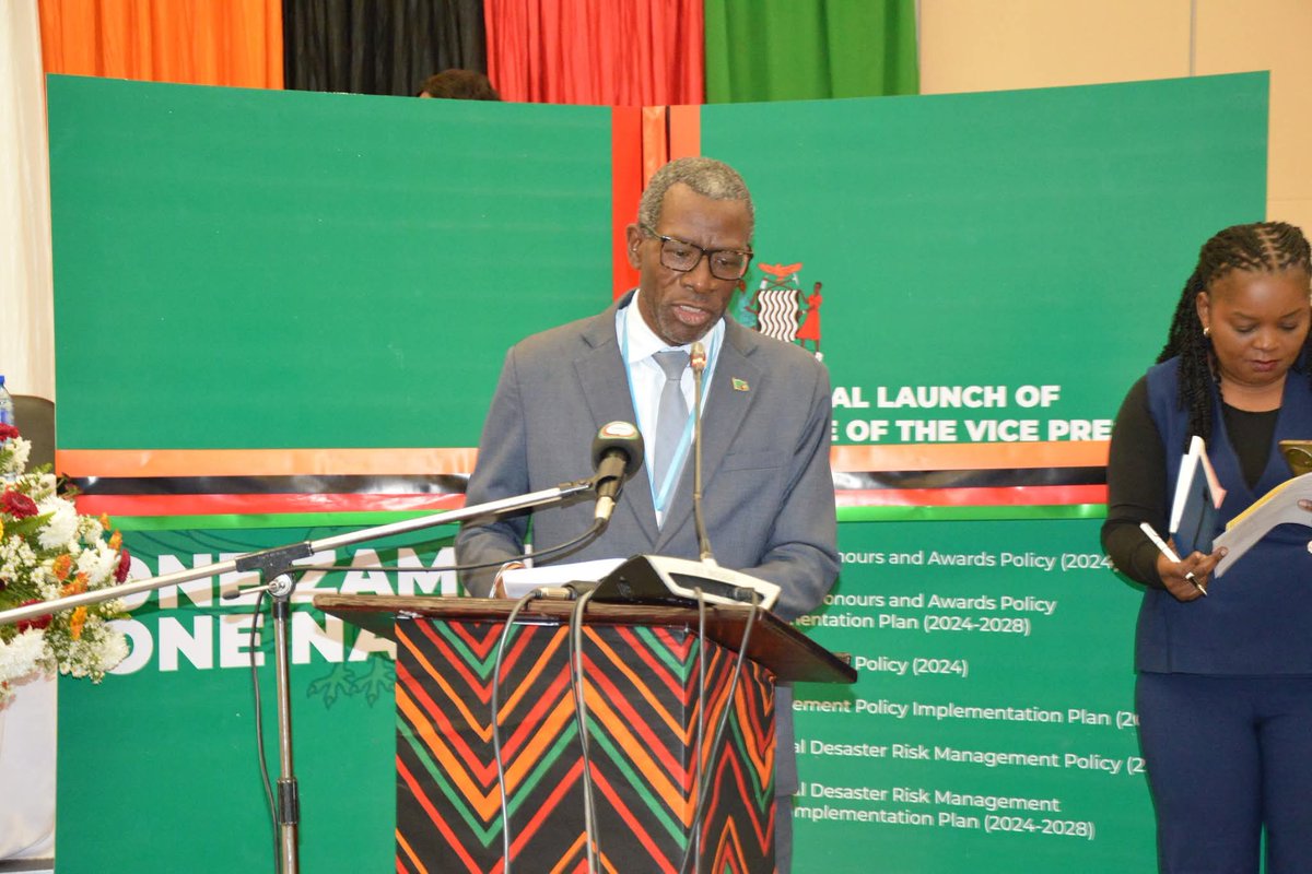 VEEP LAUNCHES NEW POLICIES AND SERVICE DELIVERY CHARTER
Vice President Dr. W.K. Mutale Nalumango has unveiled revised policy documents and a new Service Delivery Charter to enhance coordination and efficiency.