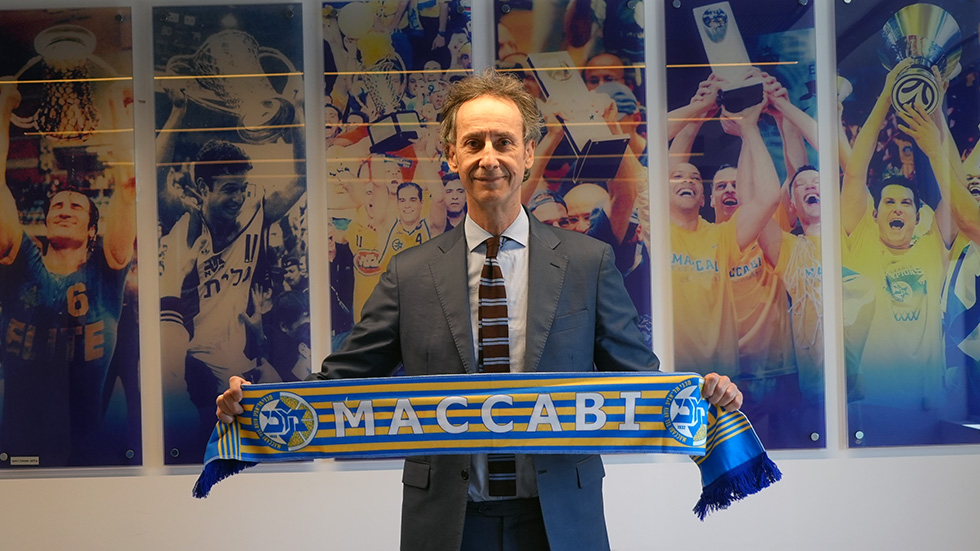 Claudio Coldebella has been appointed as Maccabi Tel Aviv's General  Manager. Photo Maccabi Tel Aviv