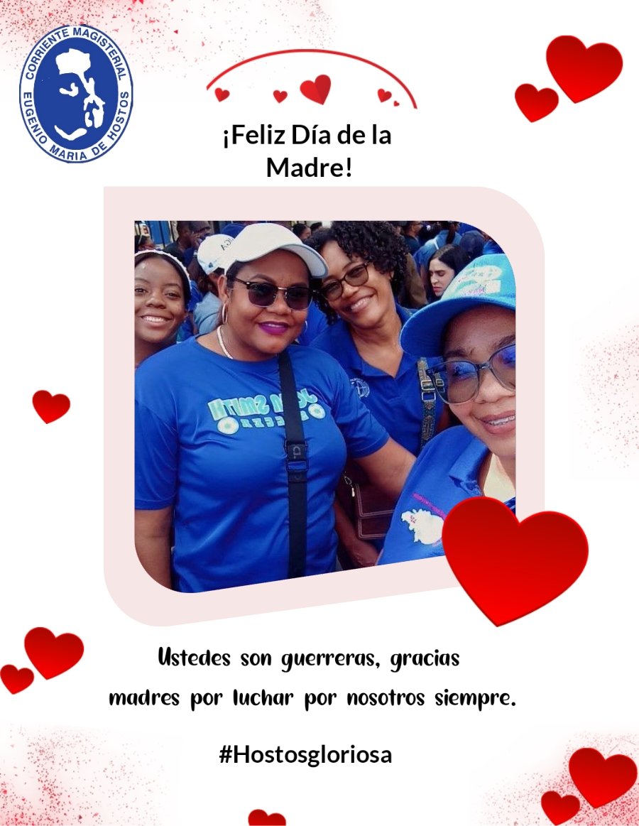Hoy celebramos a la mujer que nos enseñó a volar sin soltarnos las manos. Gracias por estar siempre, Te amamos, mamá. #HostosGloriosa #Adp #DiaDeLaMadre