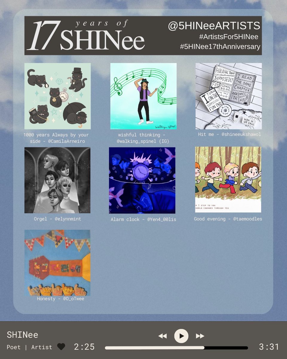 A big thank you to every single one of our #Artistsfor5hinee for making this day even more special! 🩵✨
 
#샤이니의열일곱번째민트빛오월 #HAPPY_SHINeeDAY #5HINee17thAnniversary #SHINee #샤이니