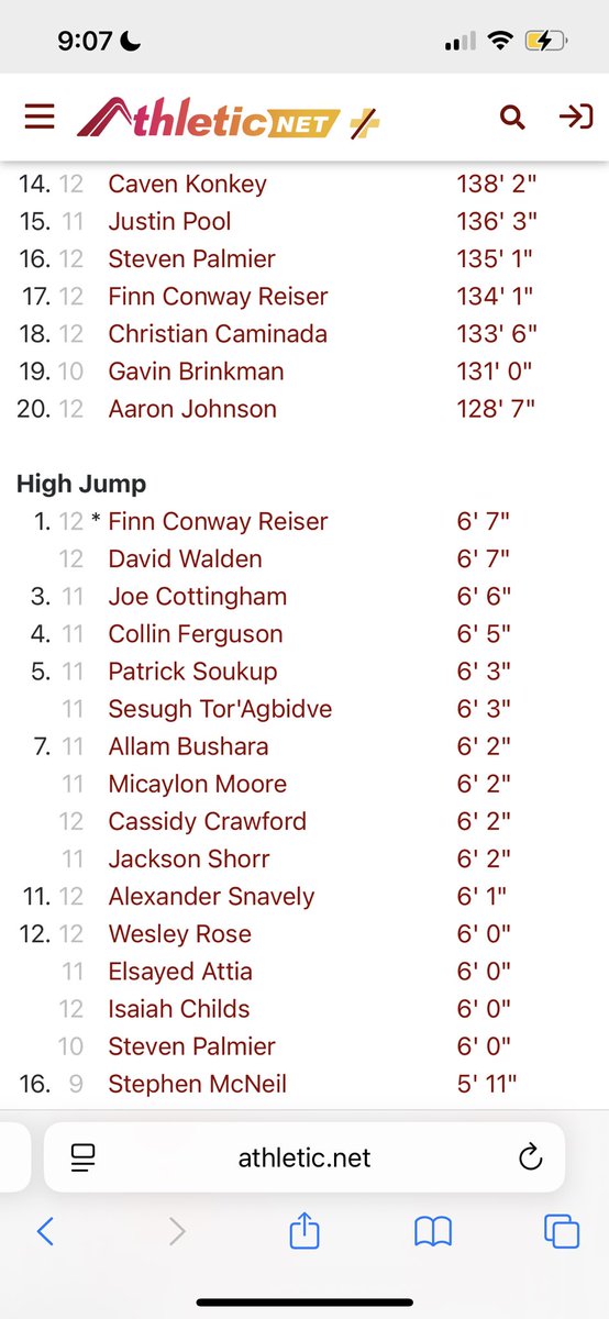 FinnOnTrack's tweet photo. My 6’9 attempt at state as a photo! #TrackAndField #highjump #decathalon https://t.co/pXkd0kNJQS