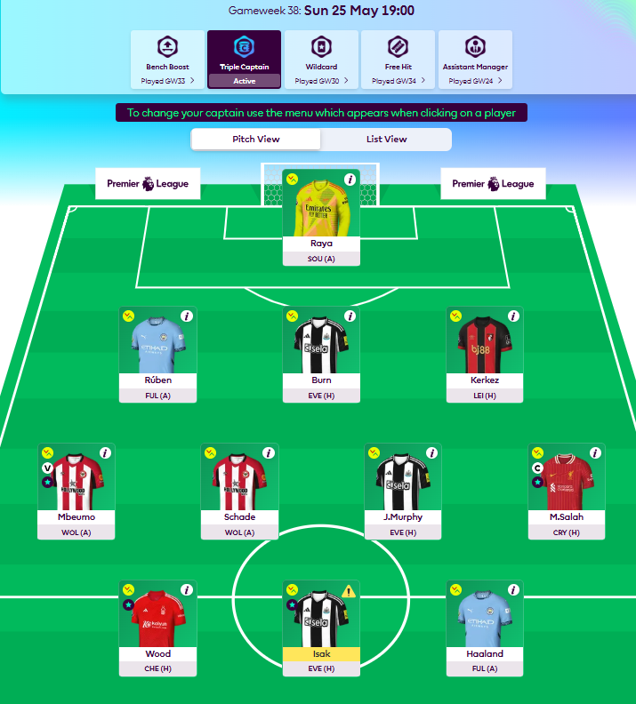 Final GW38 #Fpl

KDB --> Salah 
Gabriel --> Kerkez

SALAH TC 👑©️

Good luck everyone!