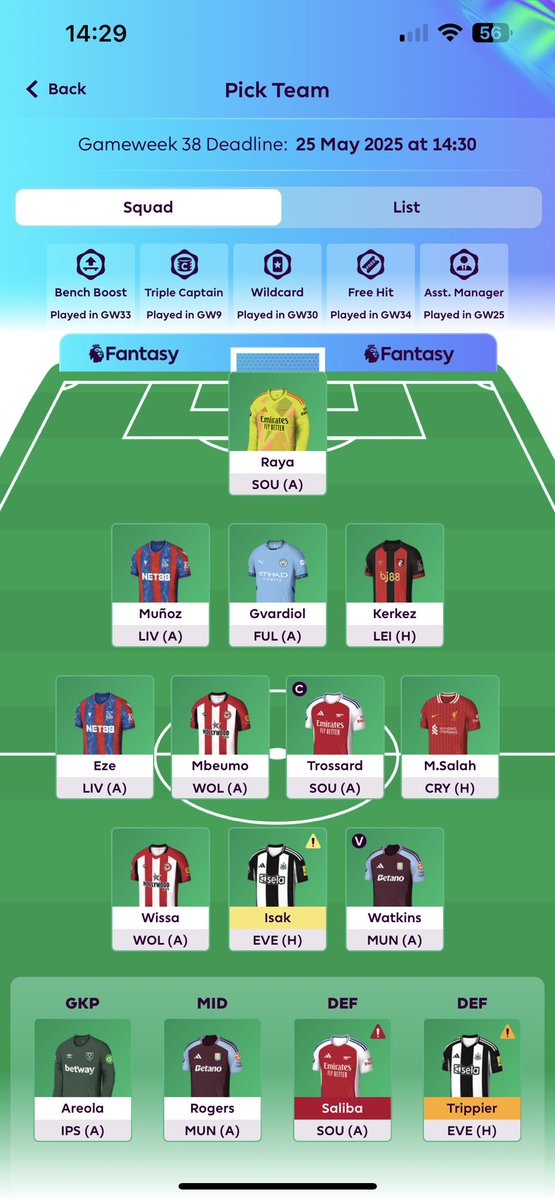 Vapingdadfpl's tweet image. GW38 FINALE

1 FT ELANGA ➡️ TROSSARD

🌍OR 2,300

🧢 TROSSARD (gamble)

#GW38 
#FPL 
#FPLCommunity