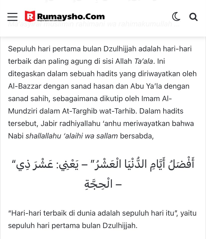 tania_wafiq's tweet photo. Kalian tau nggak? 

Tanggal 1 - 9 Dzulhijjah adalah hari-hari terbaiknya dunia 🥺

MasyaAllah banget kannn 😭😭 https://t.co/IZiJHmRJfY
