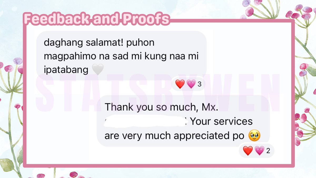 ㅡ provided statistical treatment,  instrument validation, and sample size computation for clients from Ateneo de Zamboanga 💗 thank you so much for the trust 🫶🏻

(💬) #wensanalysis