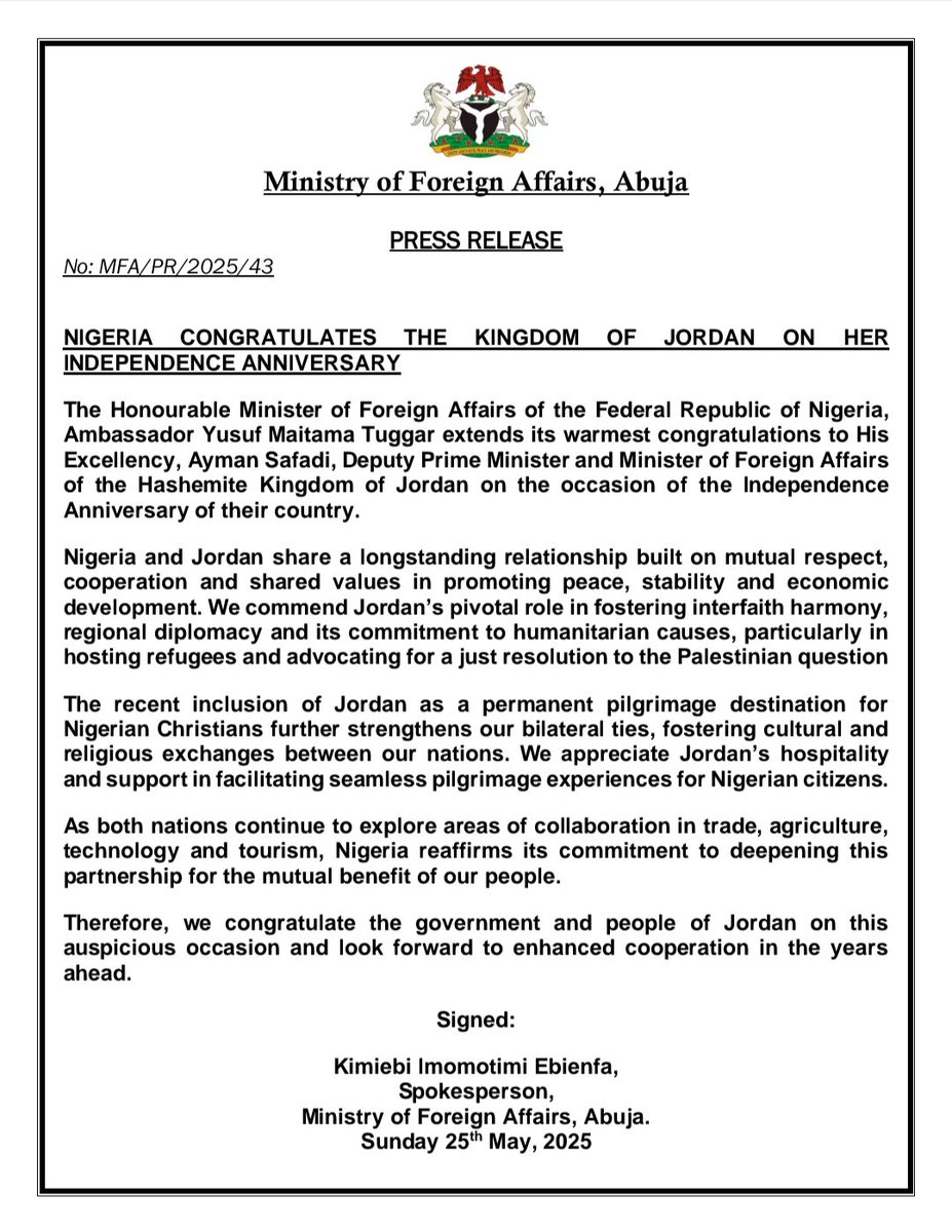 Ministry of Foreign Affairs, Nigeria 🇳🇬 (@nigeriamfa) on Twitter photo 