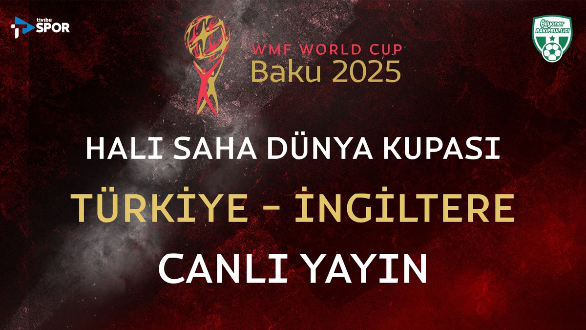 WMF World Cup 2025'te Türkiye, İngiltere ile karşı karşıya geliyor!

17.15'te başlayacak karşılaşmayı canlı izlemek için👇
youtu.be/VjwQQ0PQ1as