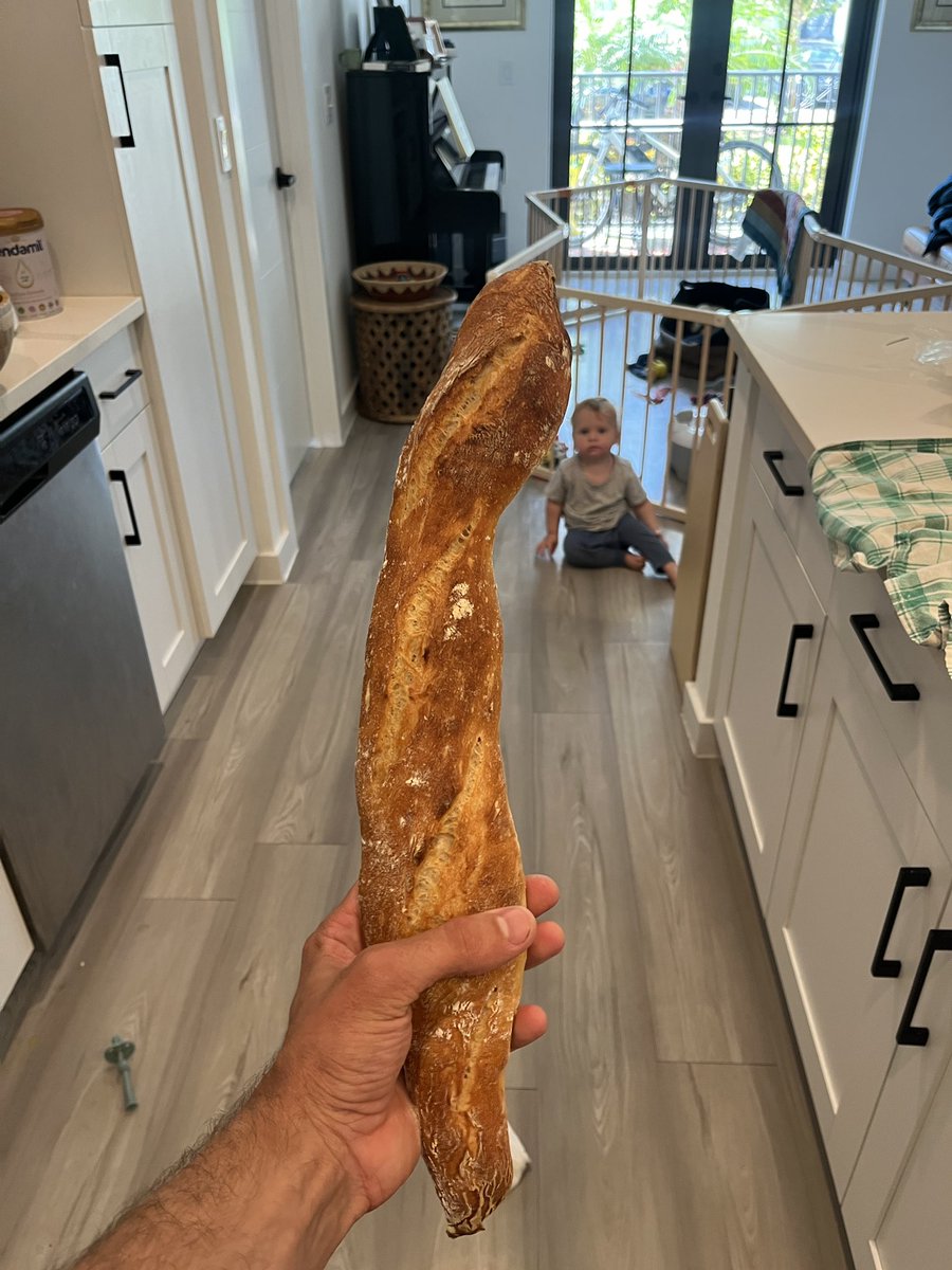 Baked a lot of breads. Baguette might be lowest effort to quality.