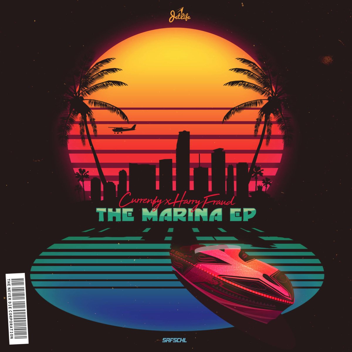 7 years ago, today....THE MARINA EP artwork for Curren$y &amp; Harry Fraud was released! 

#birdseyeview designs 🐦‍⬛🎨📀