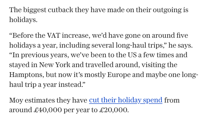 This is a real article.  Jesus fucking christ.  
For my non-UK followers, the Labour government here in the UK added VAT to private school fees as a way of raising taxes to fund public services.