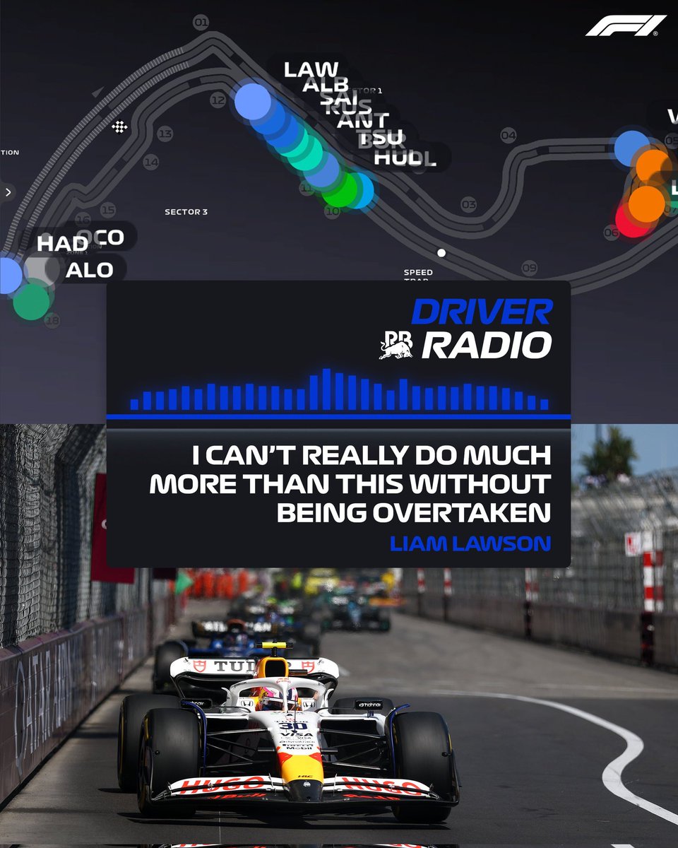 📻Liam Lawson: "Hadjar artık geçmezse, daha fazlasını yapamam..."

#F1 | #MonacoGP