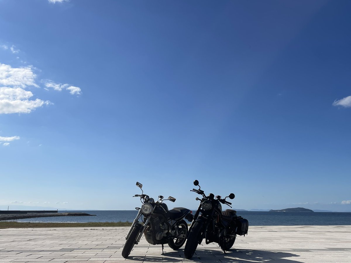 ツーリング日和の良き天気🌞
 #YAMAHA #srx400  #HONDA #rebel250