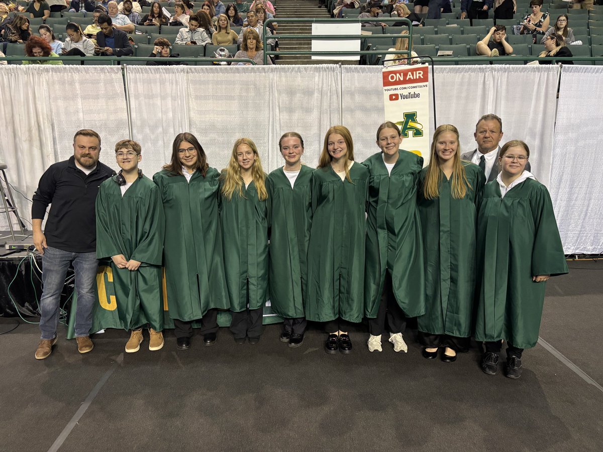 What an incredible job done by this group to make the Commencement livestream a success. As expectations rise, they rise to the occasion-every time. Over 1500 views from 10 states and 3 countries connecting families to CometNation.