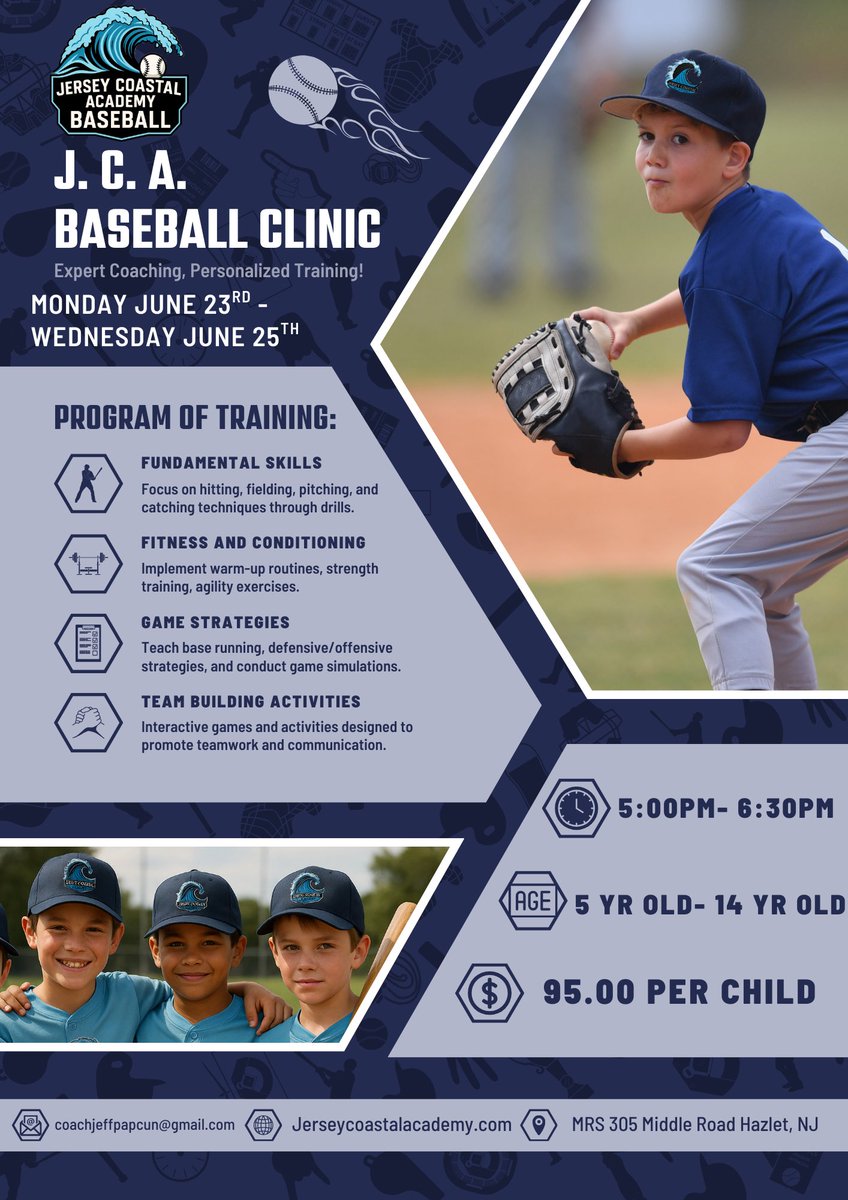 Jersey Coastal Academy (@jersey_coastal) on Twitter photo Interested in a camp or clinic this June and July? Look no further than Jersey Coastal Academy. We offer for ages 5-14!!!
Visit us as jerseycoastalacademy.com
<a href="/Coach_Papcun/">Coach Papcun</a> Interested in a camp or clinic this June and July? Look no further than Jersey Coastal Academy. We offer for ages 5-14!!!
Visit us as jerseycoastalacademy.com
<a href="/Coach_Papcun/">Coach Papcun</a>