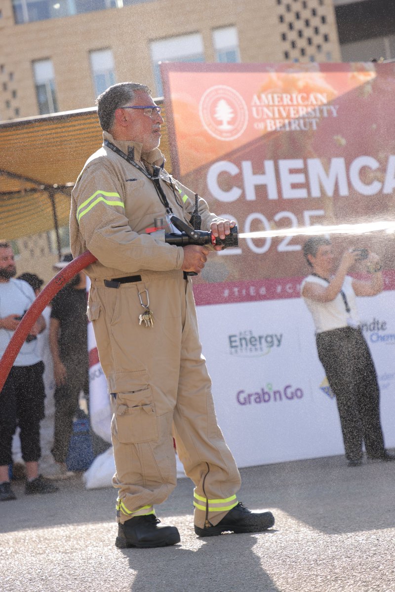 BilalRKaafarani's tweet photo. Bilal El-Iskandarani, Chief Life Safety &amp; Fire Protection Engineer at AUB, along with his staff played a pivotal role in controlling the foam in our ChemCarnival. 
#ChemCarnival
#TrEd
#TransformativeEducation
#ElevatingCommunity
@AUB_Lebanon
(17/20) https://t.co/SiIP4dxOvM