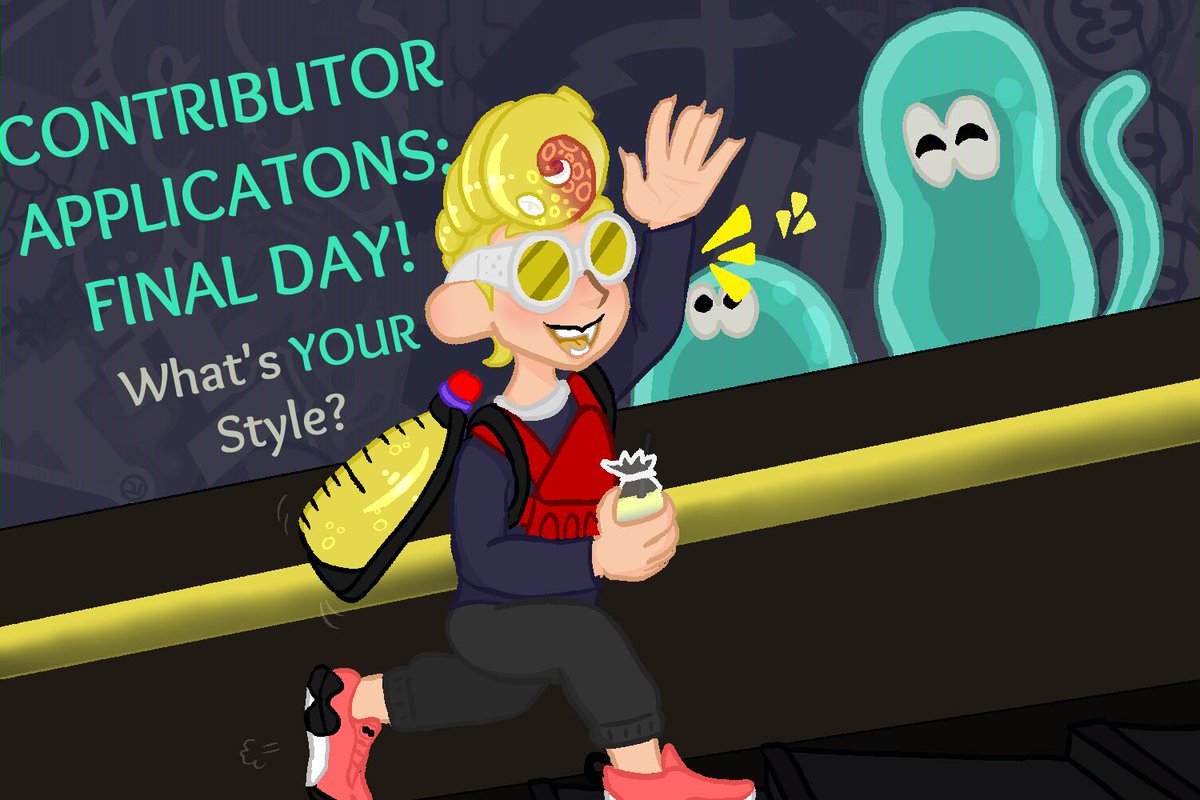 SplatPromoZine's tweet photo. 🦑 CONTRIB APPS: FINAL DAY! 🐙 

It's the very LAST DAY to fill out our application forms! Will you get the chance to impress your faves with YOUR style? Only one way to find out! https://t.co/GE7ehhBAiw