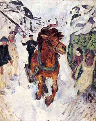 Galloping horse, 1912 #artbots #munch