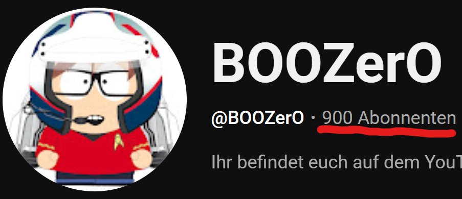 BOO_ZerO1's tweet photo. Unglaublich. 😱 Vielen Dank für eure Unterstützung! Wir haben jetzt 900 Abonnenten auf YouTube geschafft! 🥳😅 https://t.co/Qk8K6laoPU