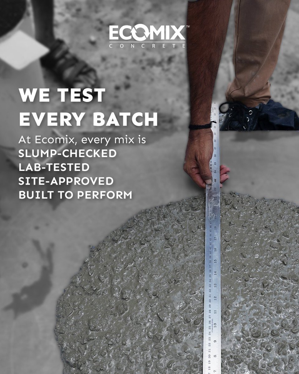 ecomix_india's tweet image. Strong builds start with solid checks.
We don’t pour until it passes the slump test.

#SlumpTest #ConcreteQuality #EcomixReady #BuiltToPerform #ConstructionStandards #TestedForStrength