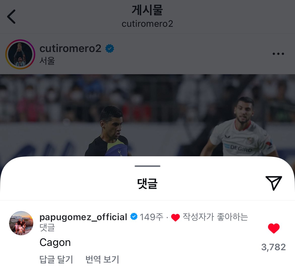 melomelomelomio's tweet photo. 이게 그날 꾸띠 인스타고 국대동료인 고메즈가 <겁쟁이>라고 댓글 닮(아르헨국대는 결속력 강해서 시비붙으면 보통 자기들끼리 편들지 남의 편 안든다고함 그런 맥락에서 꾸띠가 웅민 편 든 게 반응 안좋았던듯)
근데 김꾸띠: 뭐 어쩌라고 식으로 답글달다

*3짤은 내가 받은 스핀 아님 문제시 삭제 https://t.co/KBaiBBssjI