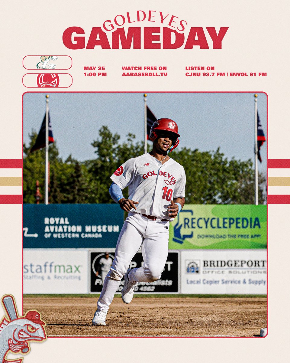Winnipeg Goldeyes (@wpg_goldeyes) on Twitter photo It’s Sunday Family Fun Day AND Winnipeg Transit Appreciation Day! 🚌
📍 Blue Cross Park
⏰ 1:00 PM
📺 FREE on aabaseball.tv
🎧 CJNU 93.7 FM | Envol 91 FM
<a href="/saveonfoods/">Save-On-Foods</a> | <a href="/ATU1505/">ATU Local 1505</a> It’s Sunday Family Fun Day AND Winnipeg Transit Appreciation Day! 🚌
📍 Blue Cross Park
⏰ 1:00 PM
📺 FREE on aabaseball.tv
🎧 CJNU 93.7 FM | Envol 91 FM
<a href="/saveonfoods/">Save-On-Foods</a> | <a href="/ATU1505/">ATU Local 1505</a>