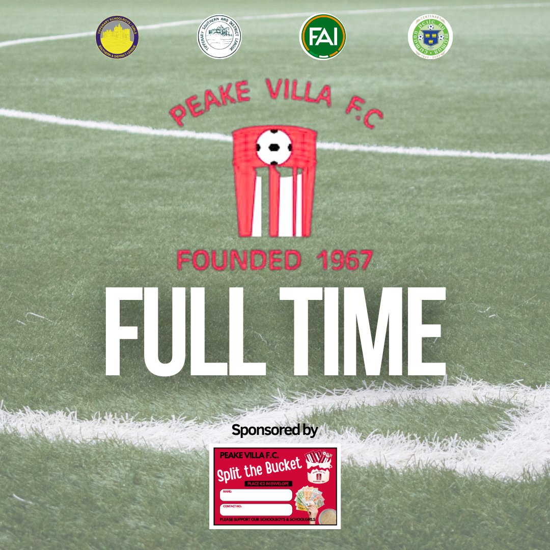 Peake Villa FC (@peakevillafc) on Twitter photo Paddy Purtill Cup Semi Final
Cullen Lattin Fc 1
<a href="/PeakeVillaFC/">Peake Villa FC</a> B 2
<a href="/kierenhennessy/">kieren hennessy</a> ⚽️⚽️
Well done, management and team....🔴⚫️⚽️👏👏 Paddy Purtill Cup Semi Final
Cullen Lattin Fc 1
<a href="/PeakeVillaFC/">Peake Villa FC</a> B 2
<a href="/kierenhennessy/">kieren hennessy</a> ⚽️⚽️
Well done, management and team....🔴⚫️⚽️👏👏