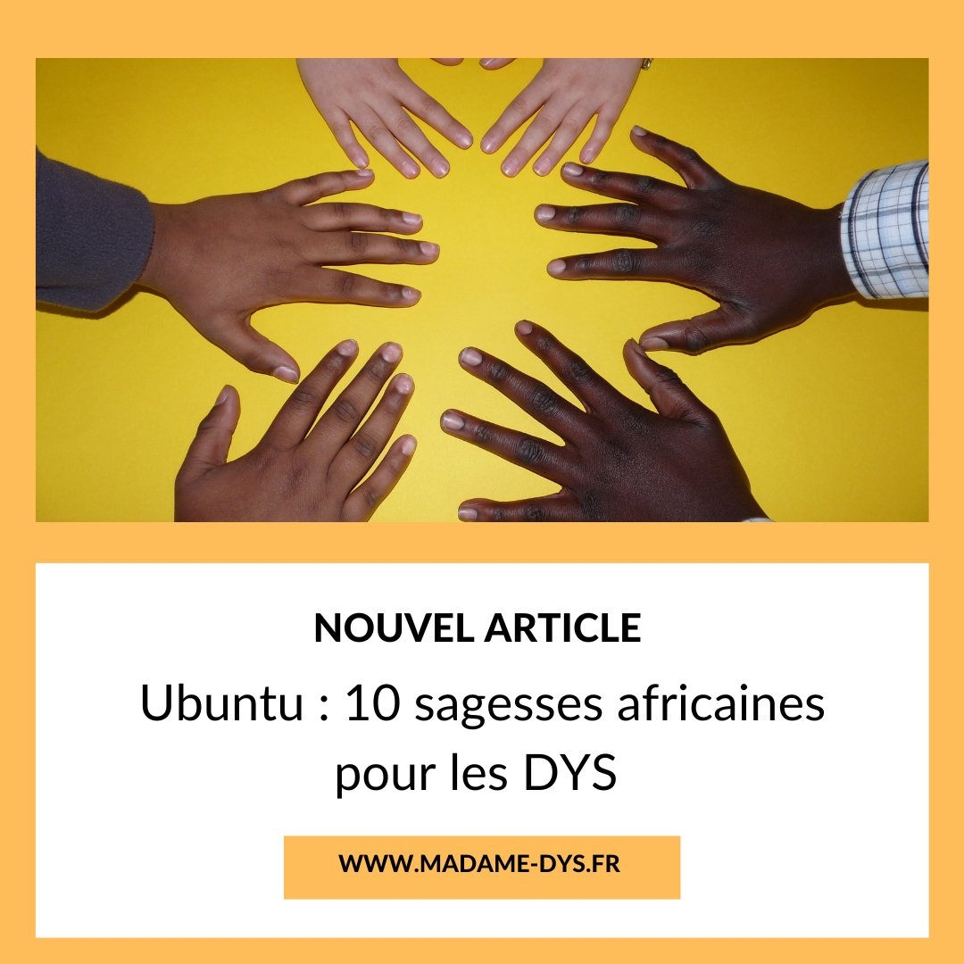 HENRIOLM's tweet photo. Quel est le lien entre les sagesses africaines et les DYS ? 🌍

Réponse dans mon dernier article publié à l'occasion de la journée mondiale de l'Afrique (25 mai)

https://t.co/mzM2xTRfc3

#dys #troublesdys #afrique #journéemondialedelafrique #ubuntu https://t.co/SXy1ZiLQLw