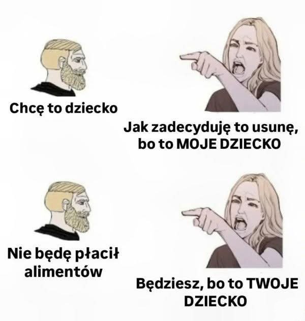 Jeżeli mężczyzna nie ma praw do dziecka przed jego narodzinami, to czemu ma mieć wobec niego po narodzinach obowiązki?