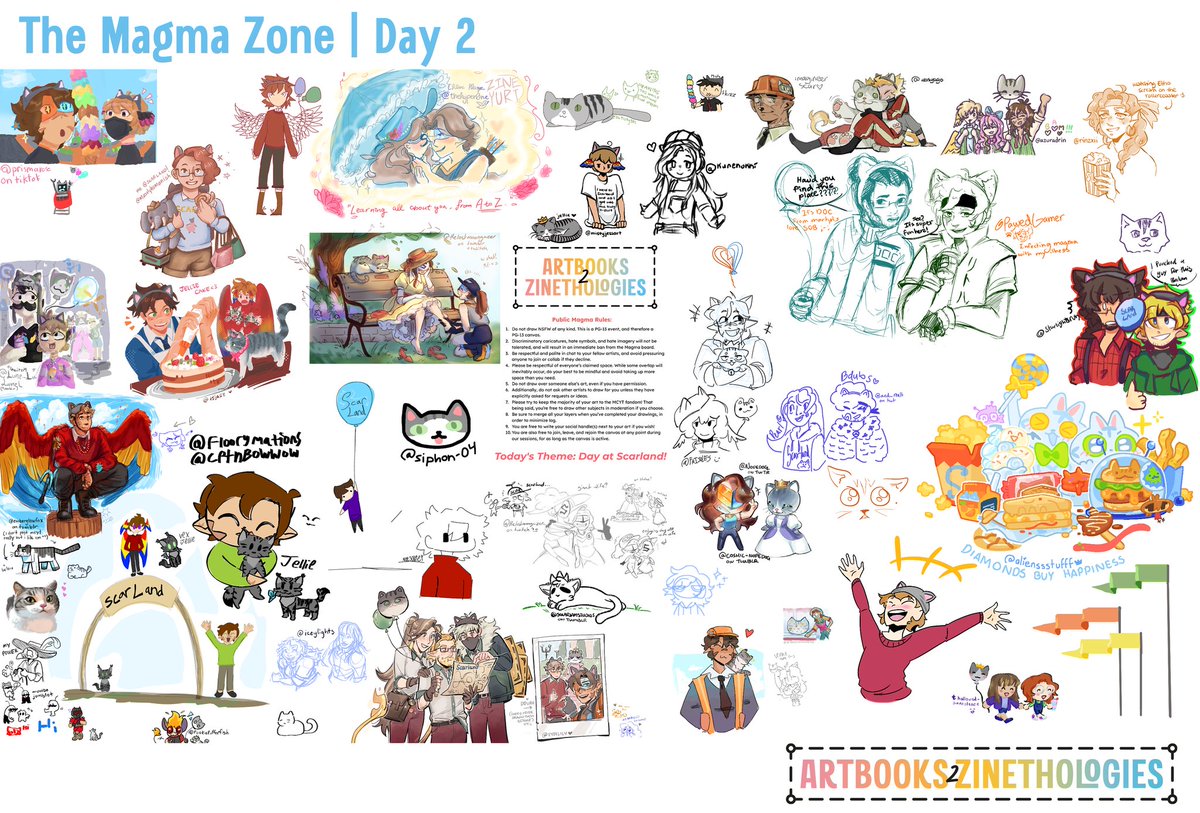 You guys did AMAZING yesterday with the magma artboard! 

Thank you to all the wonderful folks who tuned in to day 2 of The Magma Zone, we can't wait to see what y'all will do today! 🎨