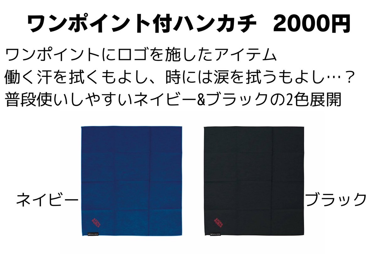 【グッズ情報③】
■ハンカチ　¥2000

(株)サタン・ザ・ワークスのロゴがプリントされたハンカチです。

シンプルで普段使いしやすいおしゃれアイテムです。

#アクトリング #ARGサタン #ARGサタングッズ情報