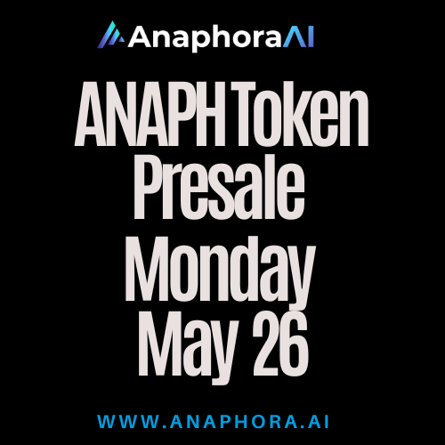 AnaphoraAI's tweet photo. ANAPH token presale starts in 24 hours on Monday May 26. Save the date! 🗓️ The presale will be at https://t.co/FjgqNzu1Qr

#crypto #altcoins #altcoin #solana $SOL $BNB #BSC #ANAPH $ANAPH #AnaphoraAI #cryptopresale #presale #softcap #hardcap #solsale #gempad #pinksale #blockchain https://t.co/7kY6SRrSY0