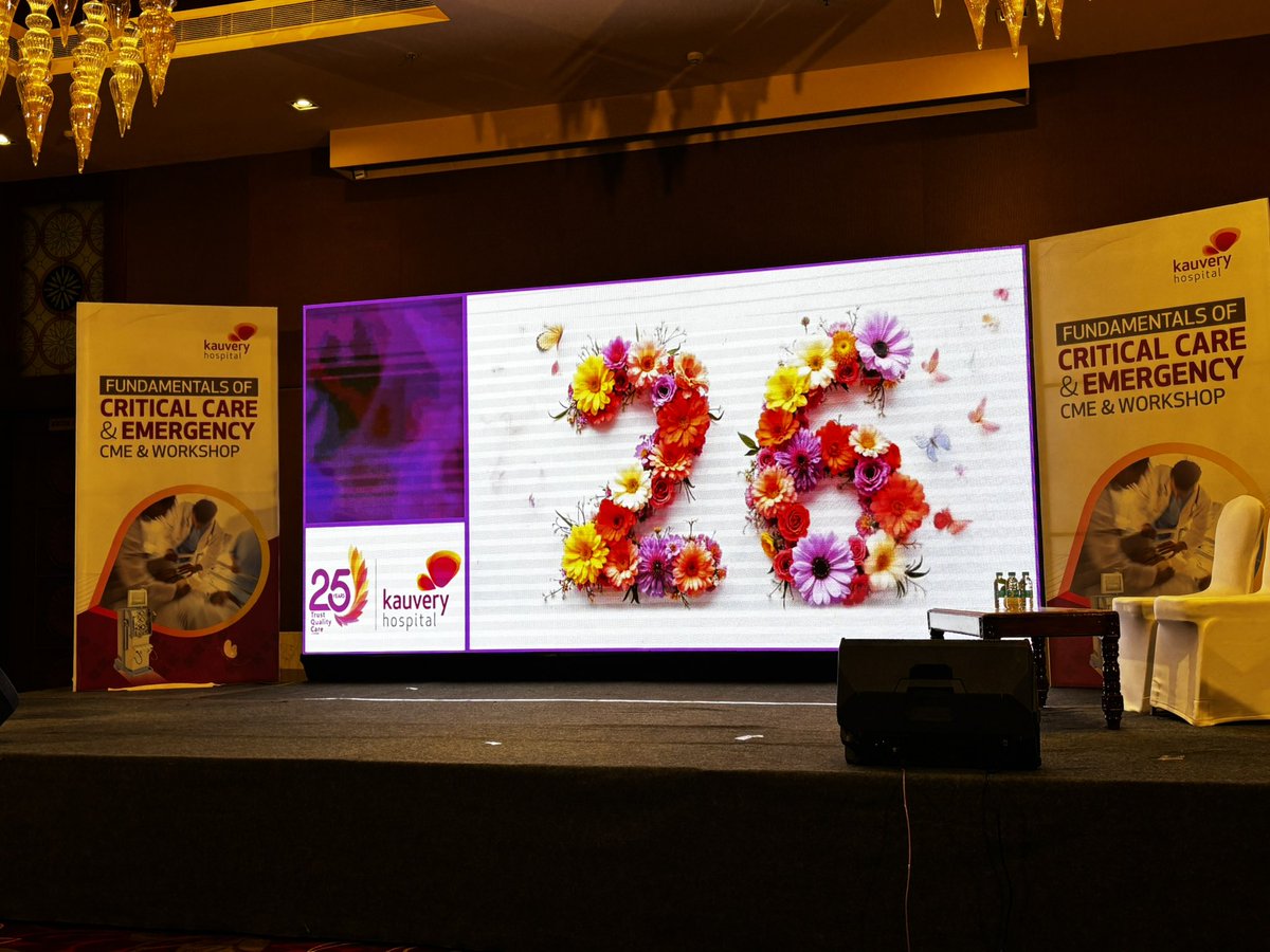 Participated in the “Fundamentals of Critical Care &amp; Emergency CME &amp; Workshop” @KauveryHospital, Salem.
Great to connect, learn, and celebrate 26 years of clinical excellence in #CriticalCare &amp; #EmergencyMedicine.
#CME #IntensiveCare #Kauvery26Years  #ICU #DrHarishCriticalCare