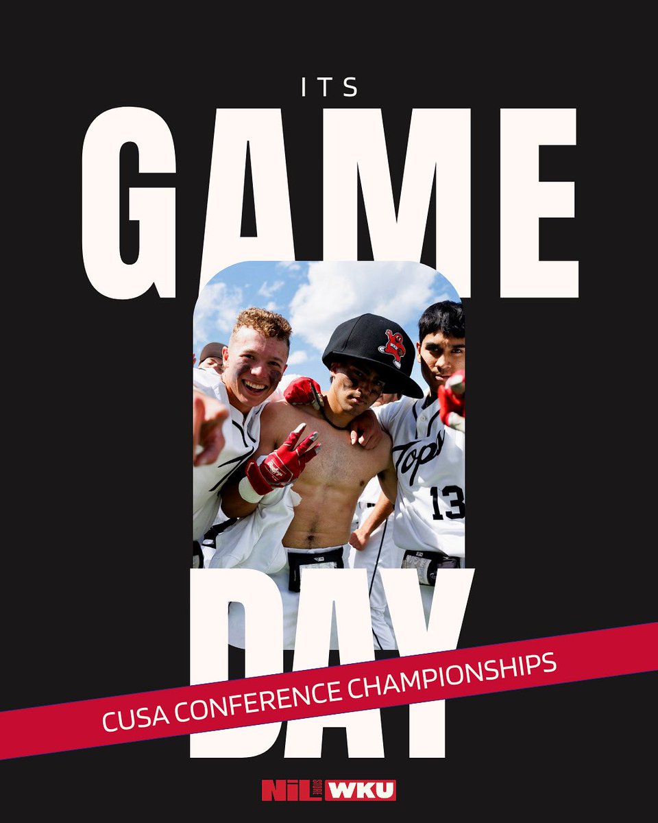 Western Kentucky NIL Store (@wkunilstore) on Twitter photo IT IS CHAMPIONSHIP SUNDAY๐
<a href="/WKU_Baseball/">WKU Baseball</a> takes on Jax State for the CUSA baseball championship at noon today๐
#GoTops IT IS CHAMPIONSHIP SUNDAY๐
<a href="/WKU_Baseball/">WKU Baseball</a> takes on Jax State for the CUSA baseball championship at noon today๐
#GoTops